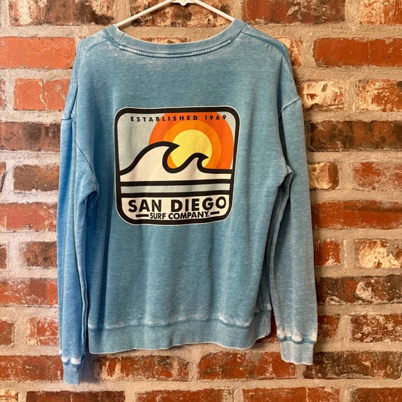 San Diego Surf Co Graphic Women's Blue Sweatshirt - Picture 4 of 4